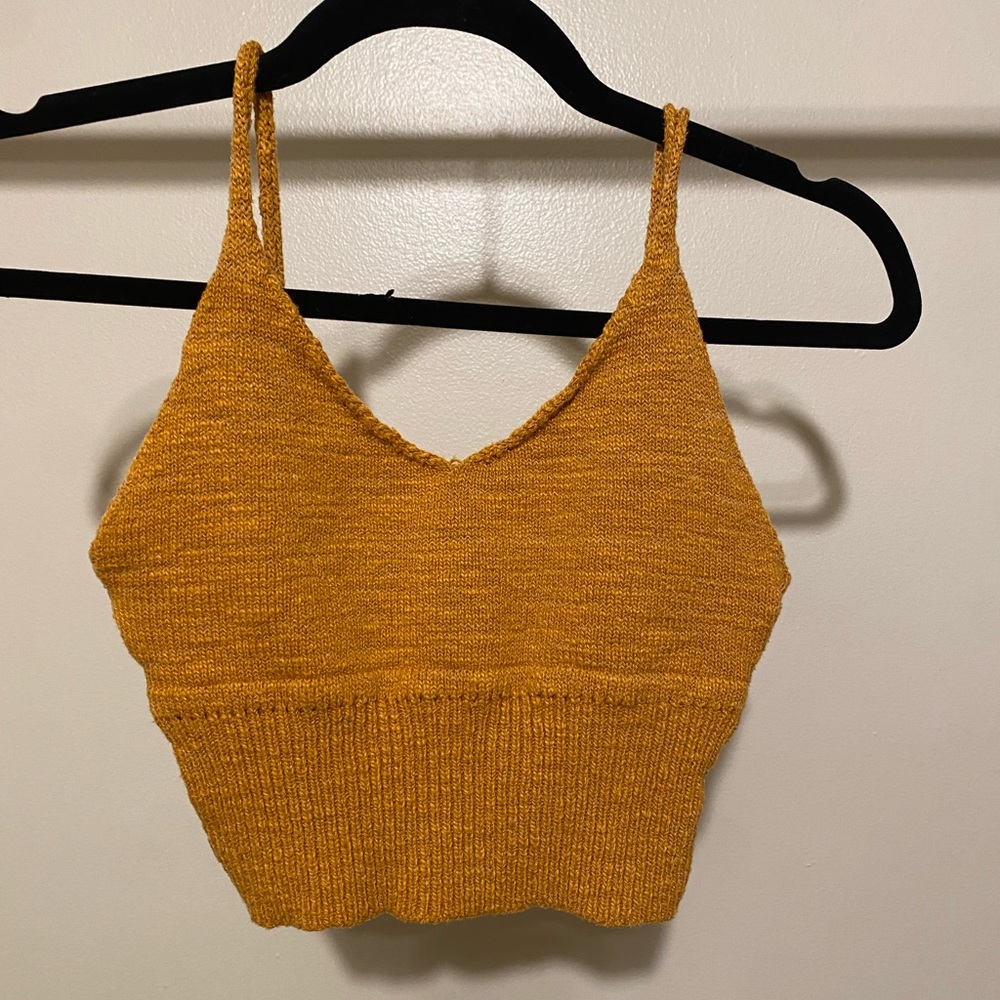 Yellow crop top